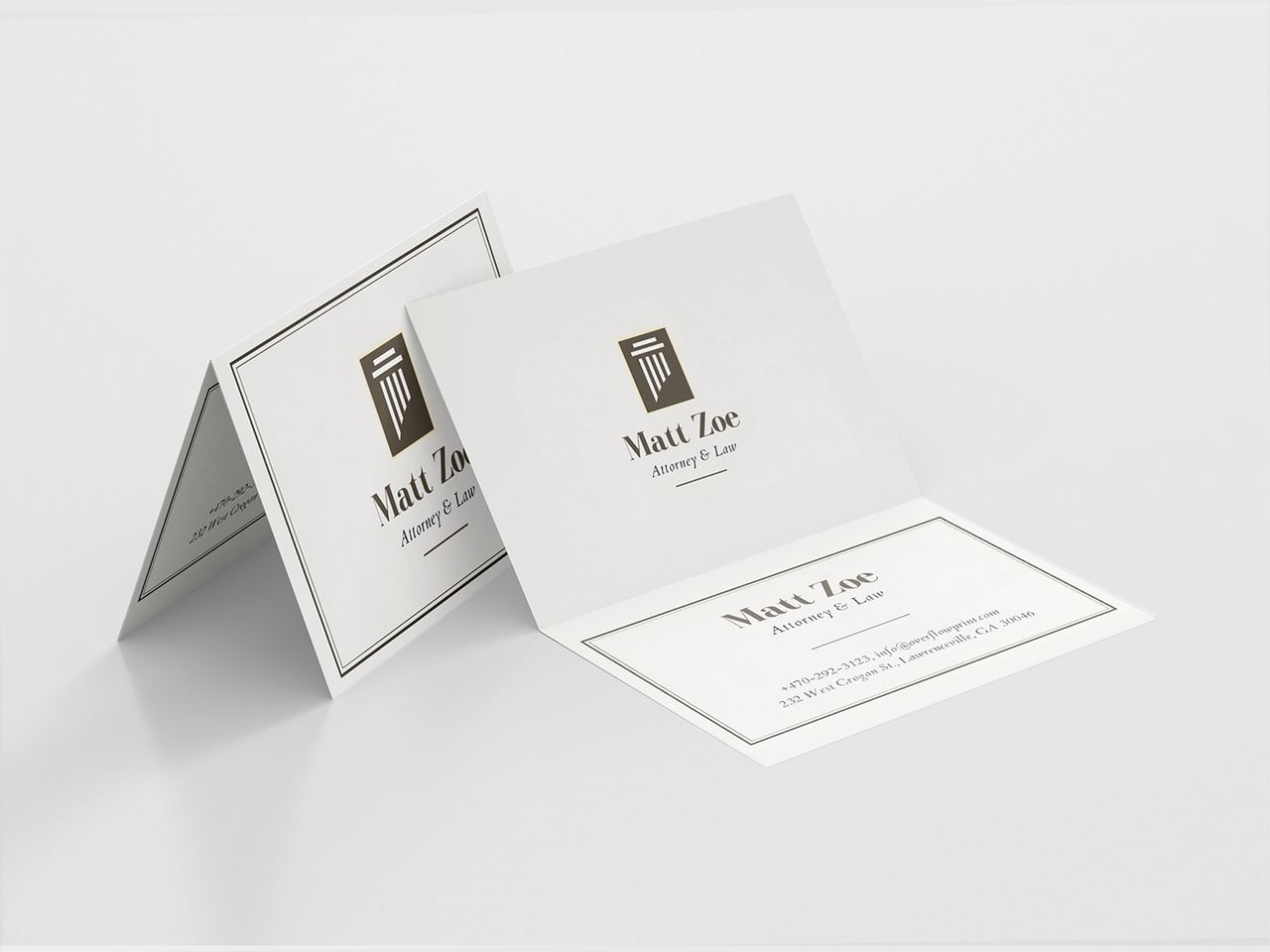 Folded Business Cards