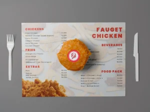 Custom Placemat Menu