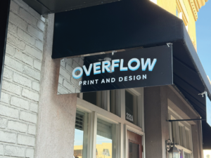 Hanging Mirrored Sign