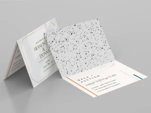 half fold invitations