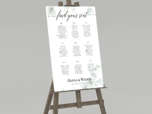 seating chart easel