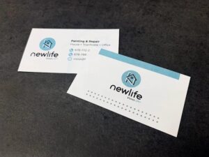 Standard full-color business cards printed by Overflow Print — Newlife Vision24