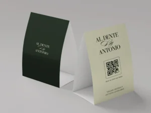 table tent menu