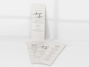 wedding programs tall