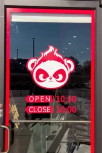 Window vinyl door graphics printed by Overflow Print